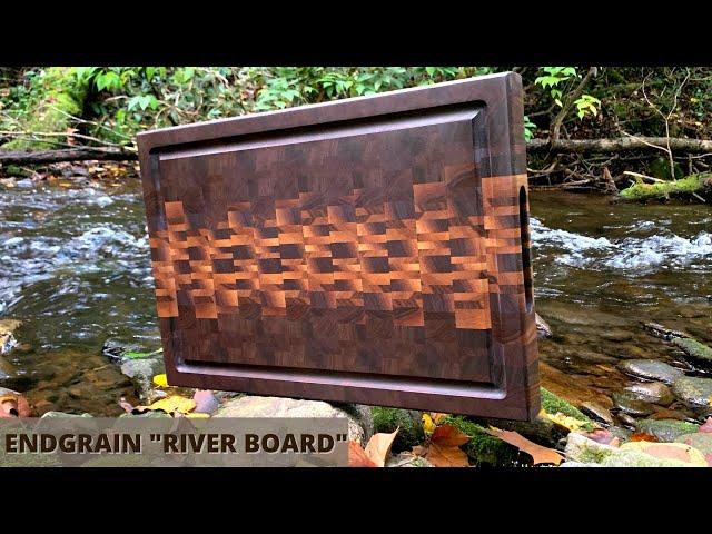 A RIVER Inspired END Grain Cutting Board *** Making The Most Of Walnut Sapwood