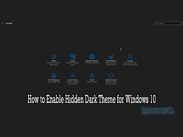 How to Enable Hidden Dark Theme for Windows 10