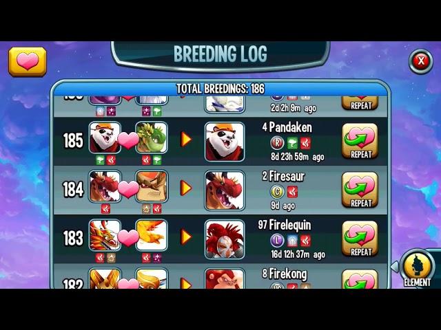 Breeding log monster Legends