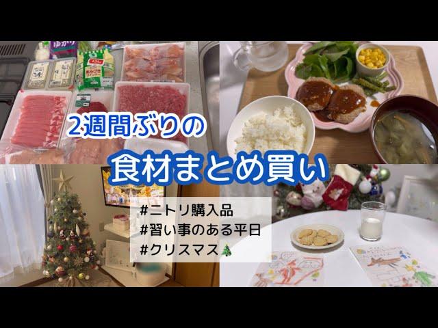 【食材まとめ買い】1週間分まとめ買い/習い事のある日の過ごし方/クリスマス/クリスマスツリーの飾り付け/ニトリ購入品/節約主婦