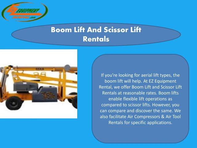 Boom Lift And Scissor Lift Rentals