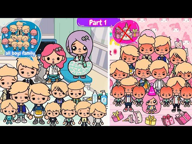 All Boys Family Hate Adopted Sister | PART 1 | Toca Life Story | Toca Boca