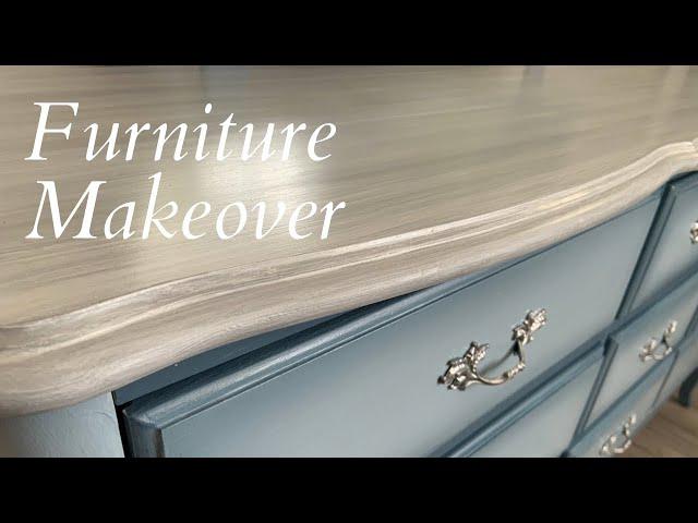 Chalk Paint Furniture Makeover | Blending Technique | Shading | Whitewash