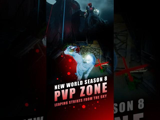 New World Aeternum Season 8 | PvP Zone - Leaping Strikes from the Sky  #newworldpvp  #1vx #neworld