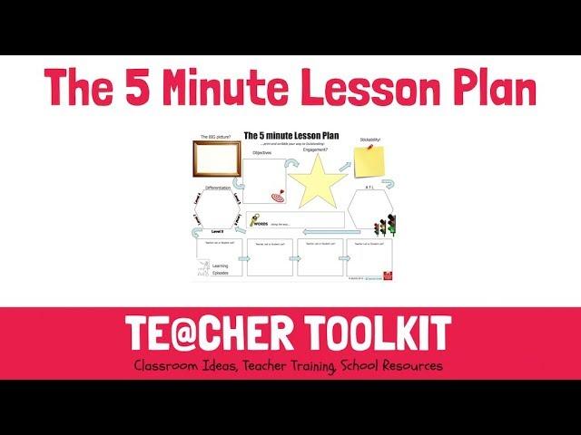 The 5-Minute Lesson Plan Webinar by @TeacherToolkit