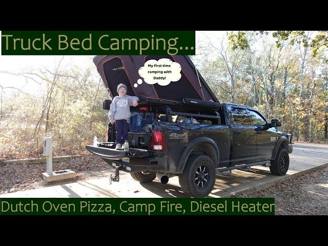 Father/son truck bed camping adventure with my youngest son! Did he have fun?! Watch and see!