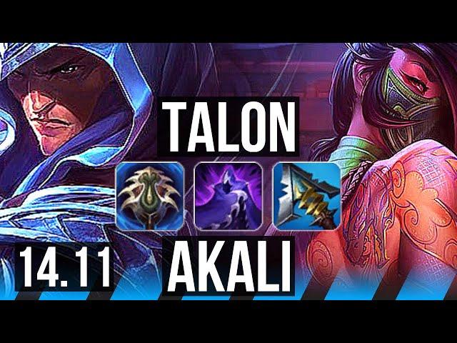 TALON vs AKALI (MID) | 27/1/6, Legendary, 10 solo kills, 58k DMG | BR Grandmaster | 14.11