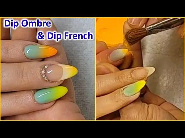 Dipping Powder Ombre short nail step by step | Tony Huynh