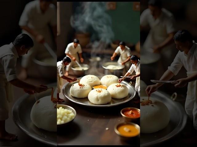 Idly, Wada & Sambar – A Perfect Combo! #idly #vada #sambar #ai #miniaturecooking #trending #coffee