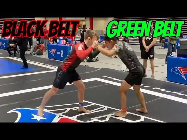 Black Belt Vs 14-Year-Old Green Belt At American Grappling Federation