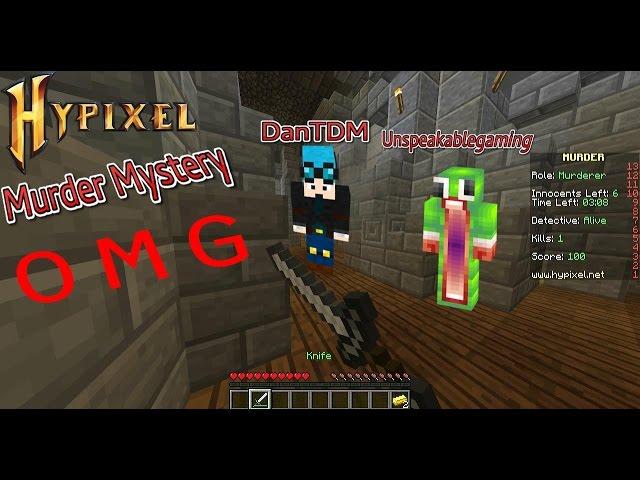 I kill DanTDM and Unspeakablegaming | Minecraft Murder Mystery | So Freaking Funny Video