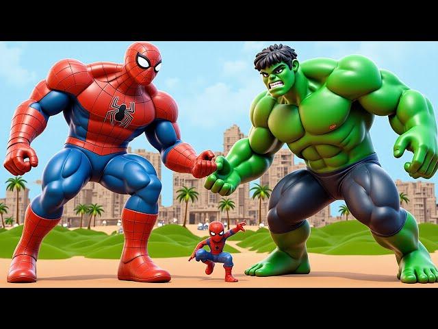 TEAM SUPERHERO RESCUE FAMILY SPIDERMAN vs FAMILY HULK, SUPER-GIRL, SUPER MAN | LIVE ACTION STORY #2