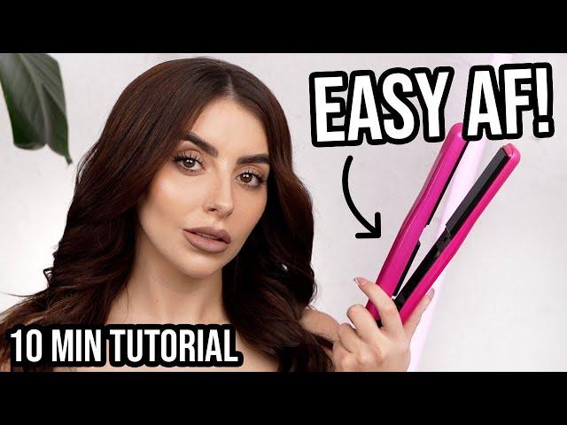 HOW TO CURL HAIR WITH STRAIGHTENERS! LAZY GIRL HAIR TUTORIAL!