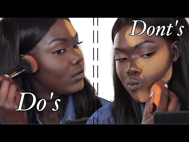 DO'S and DONT'S Highlight & Contour For Dark Skin WOC || Nyma Tang