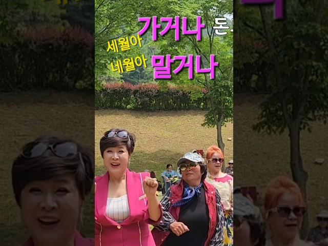 #노래교실 춤꾼들️️구독좋아요 #가거나말거나 #월영산춤꾼#청청아 노래#한소리밴드갑식이