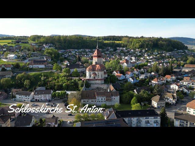 Drohnenaufnahme Schlosskirche St. Anton in Niedergösgen