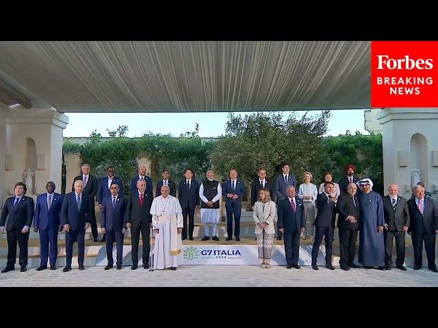 JUST IN: President Biden Joins Pope Francis For G7 Family Photo In Fasano, Italy