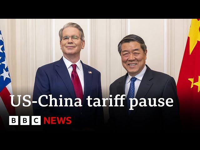 US-China 90-day tariff pause kicks in | BBC News