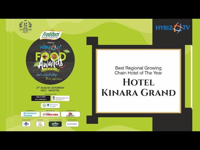 Hotel Kinara Grand | HybizTv Food Awards 2022 | Best Regional Growing Chain Hotel of The Year