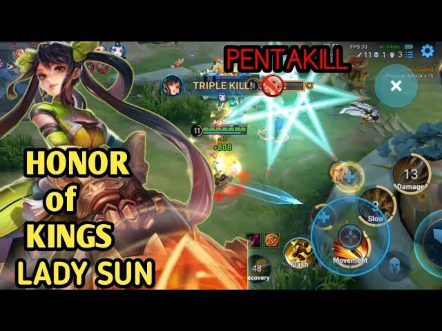 HONOR of KINGS Lady Sun gameplay and build..