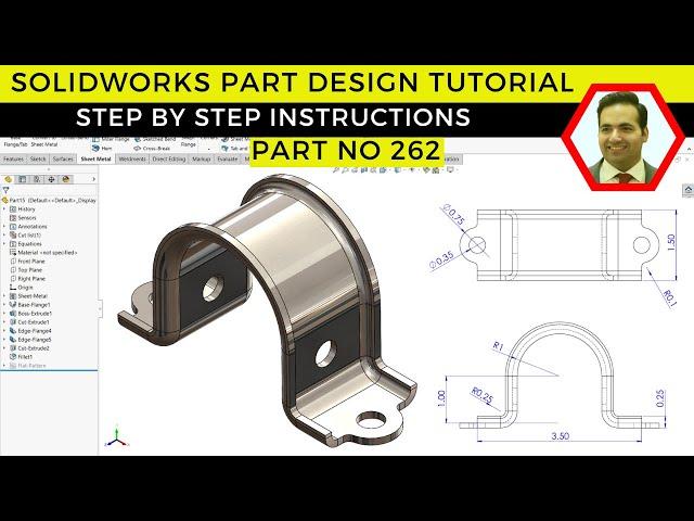 SolidWorks Tutorial: Step-by-Step Part Design | Part No 262