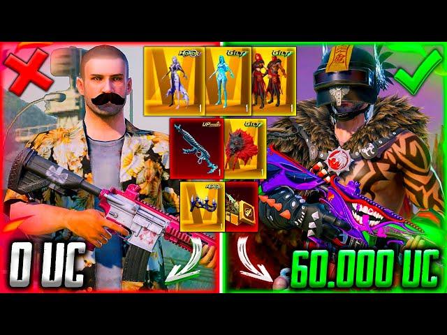 ЭТО ЛУЧШАЯ ПРОКАЧКА АККАУНТА на 60000 UC В PUBG MOBILE! ВЫБИЛ ВСЁ ЗОЛОТО и СКИНЫ В ПУБГ МОБАЙЛ!