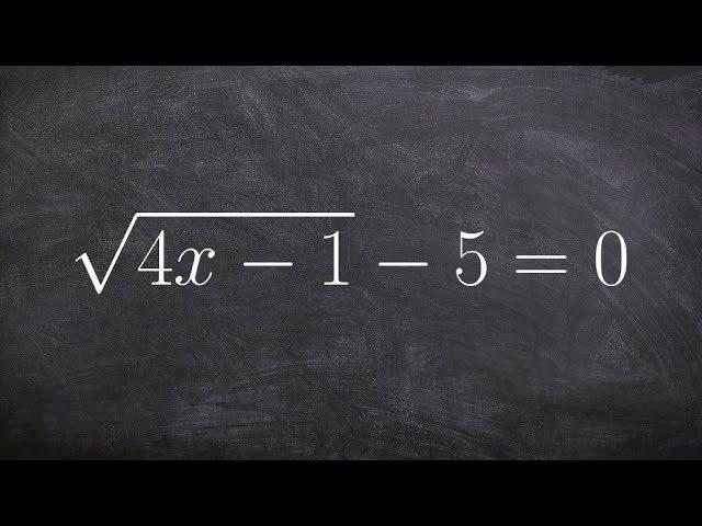 Learn How to Solve a Square Root Equation