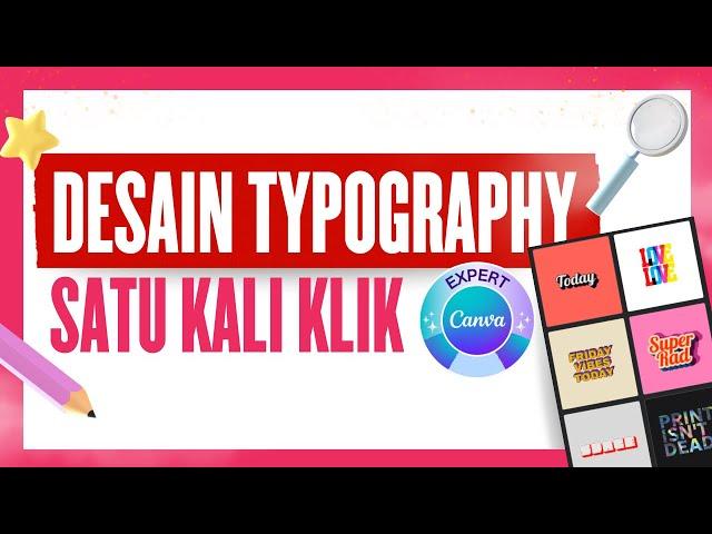 Cara Cepat Desain Typography di Canva | Typelettering Canva