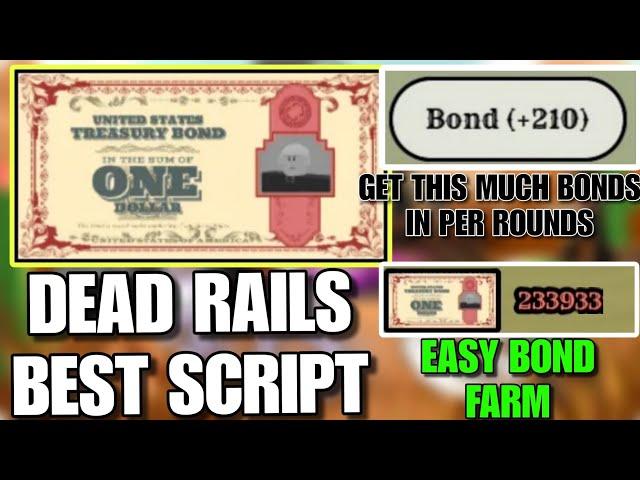 Best Dead Rails Omg Hub New Bond Farm Script || +200 Per Round Bonds Farm, Auto Farm Bond, Auto