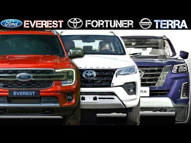 Ford Everest 2023 vs toyota fortuner (2022) vs Nissan terra 2022 |(fortuner, endeavour, Terra)