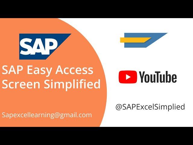 SAP Easy Access Screen Simplified
