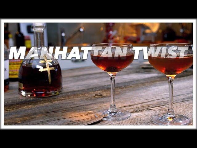 212 Manhattan Twist Cognac Cocktail Recipe - Cocktails After Dark - Cognac Cocktail Brandy Cocktail