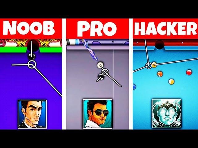 NOOB vs PRO vs HACKER  in 8 Ball Pool