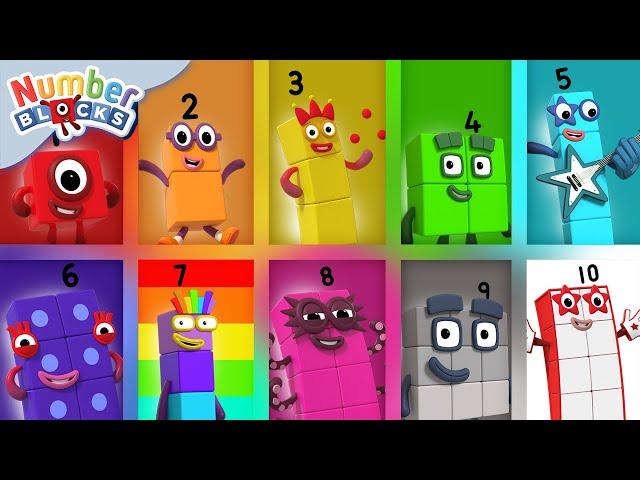  Learn to Count 1 to 10 | 1-Hour Compilation | Educational Cartoons for Kids | Numberblocks