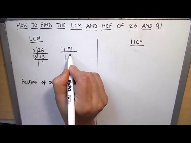 How to find the LCM and HCF of 26 and 91 / Finding lcm and hcf of two numbers