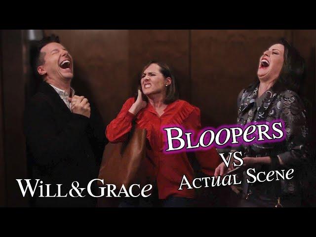 Hilarious Bloopers VS Actual Scene (The Revival Season 1) | Will & Grace