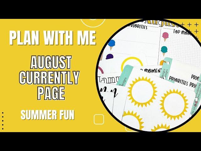 Plan With Me | August Currently Page