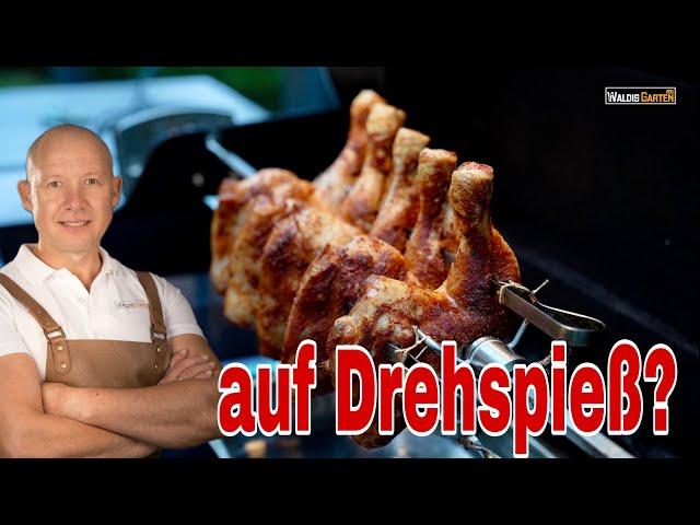 Saftige Hähnchenschenkel vom Drehspieß – Perfekte Tipps für den Gasgrill!