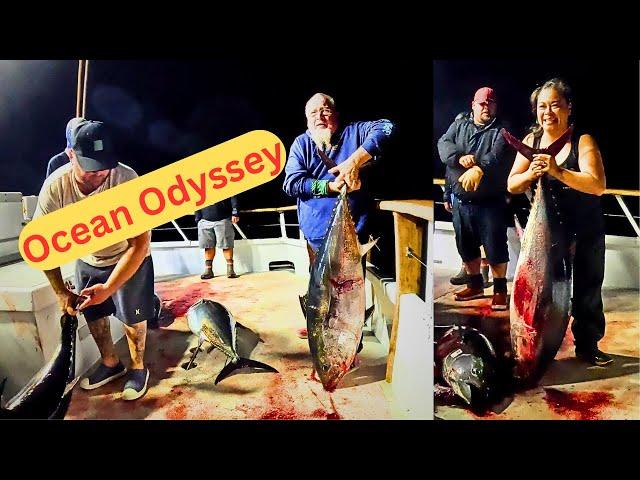 Part 1 Chasing Giant Bluefin Tuna on the Ocean Odyssey, H&M Landing San Diego CA Limits! Anglerettes