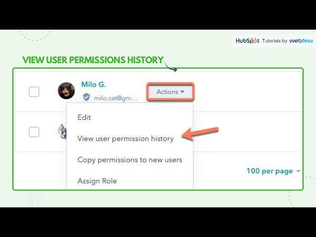 How to view User Permissions History