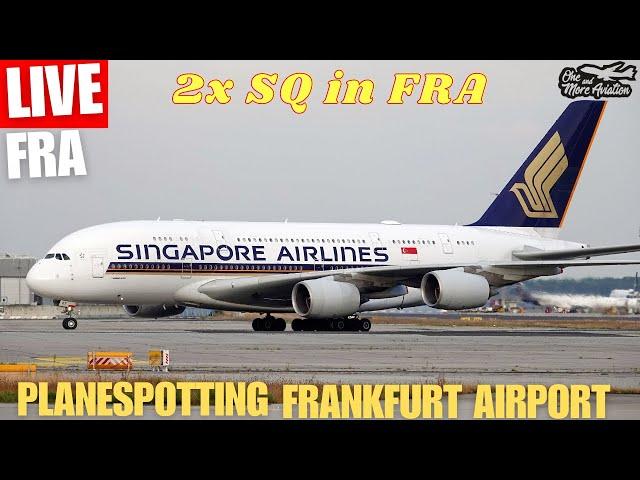 LIVE Planespotting Frankfurt | 2x Singapore Airlines A380 | Zwischenlandung aus Teruel 9V-SKT