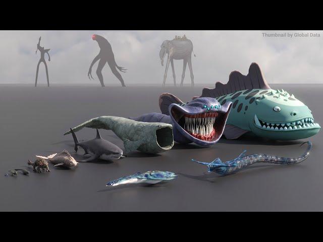 Legendary Sea Monsters Size Comparison 2025 | 3d Animation comparison 2025