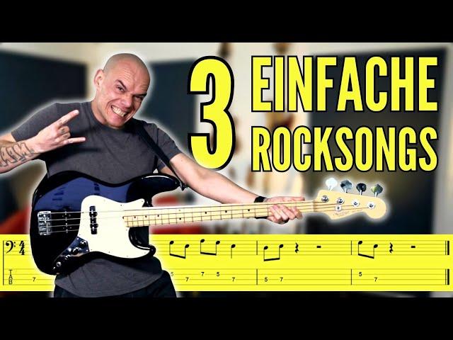 Drei bekannte Rock Songs mit der Moll Pentatonik - E-Bass lernen