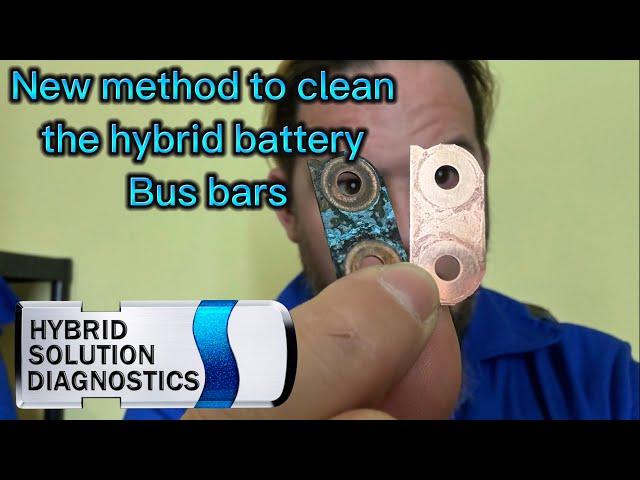 Cleaning the hybrid battery bus bars fast and easy