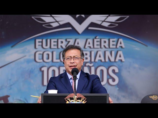 Palabras del Presidente Petro durante la ceremonia con motivo de los 105 años de la FAC