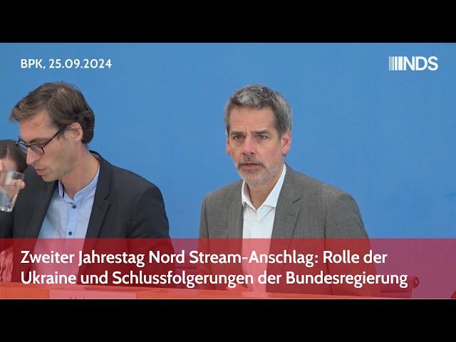 Zweiter Jahrestag Nord Stream-Anschlag: Rolle der Ukraine und Schlussfolgerungen der Bundesregierung