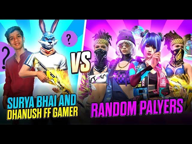  Surya Bhai Gaming and Dhanush FF Gamer  VS 4 Random Players in Telugu | Dhanush FF Gamer |