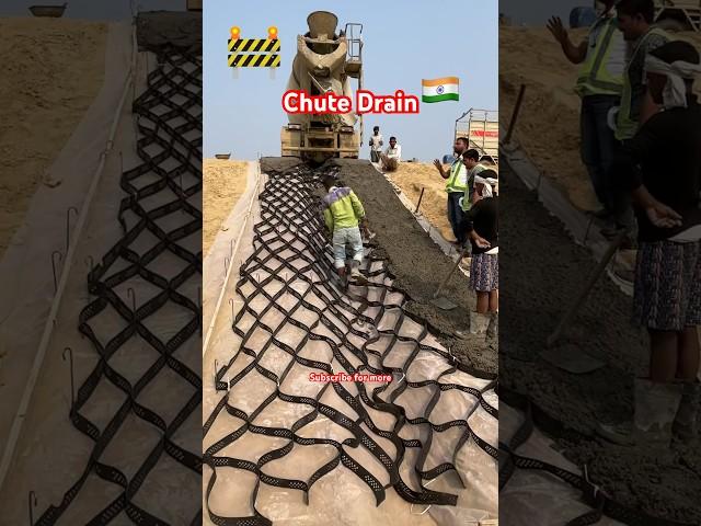 Chute Drain Casting work @CIVILMOTIVERSITY​⁠ ​⁠ #iloveconstruction #shorts