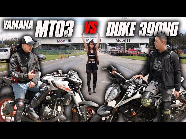 Mt03 VS Duke 390NG casi se Motorean!!