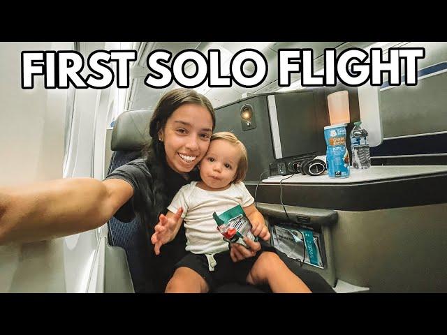 MY FIRST SOLO FLIGHT- With a Baby (25 hours USA to Wales)